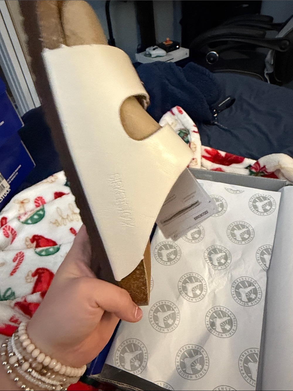 Birkenstock White Double-Buckle Slide Sandals - Picture 5 of 6